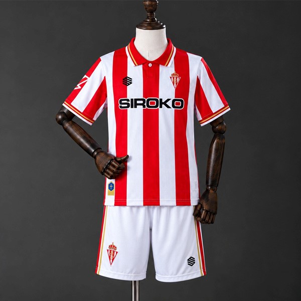 Trikot Sporting de Gijón Heim Kinder 2026-27